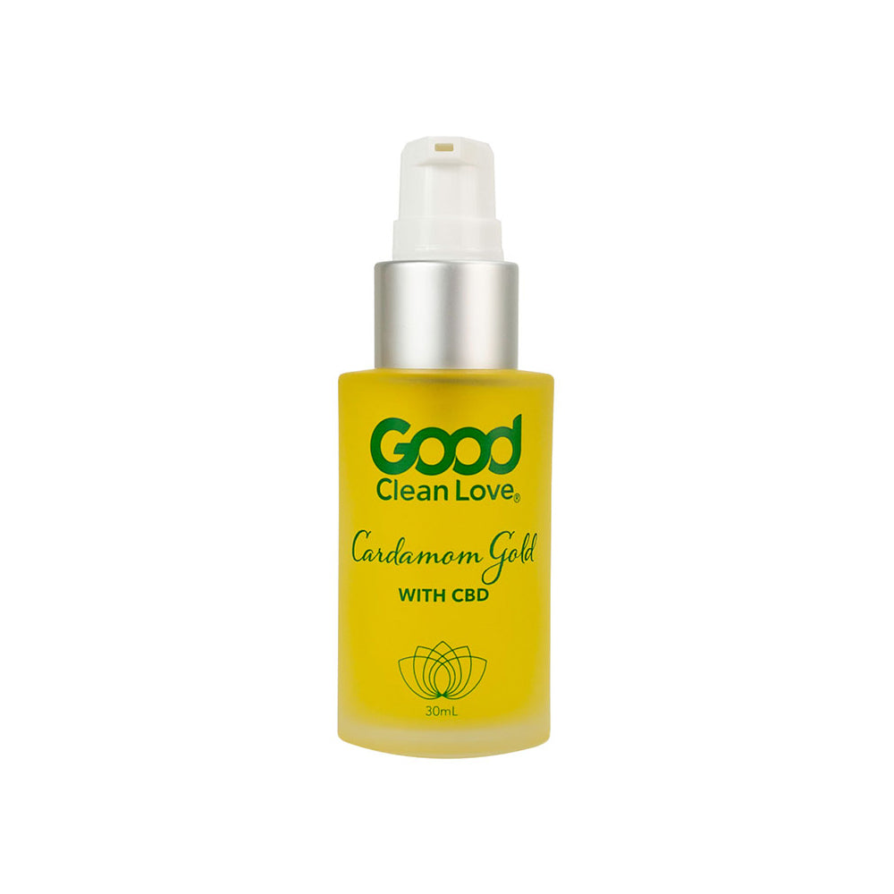 Good Clean Love Cardamom Gold CBD Love Oil – 1 oz – Clear