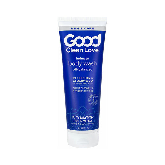 Good Clean Love Men's Intimate Body Wash – 8 oz – Cedarwood Scent