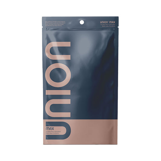 Union Max Latex Condoms 12-Pack – Ultra-Thin, Straight Shaft with Flared Head