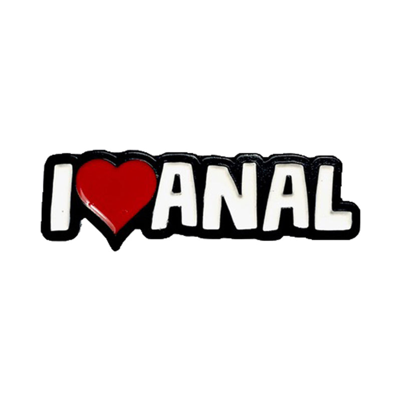 Geeky & Kinky I Heart Anal Enamel Pin - Multi-Color