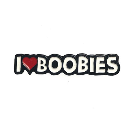 Geeky & Kinky I Heart Boobies Enamel Pin – Multi-Color