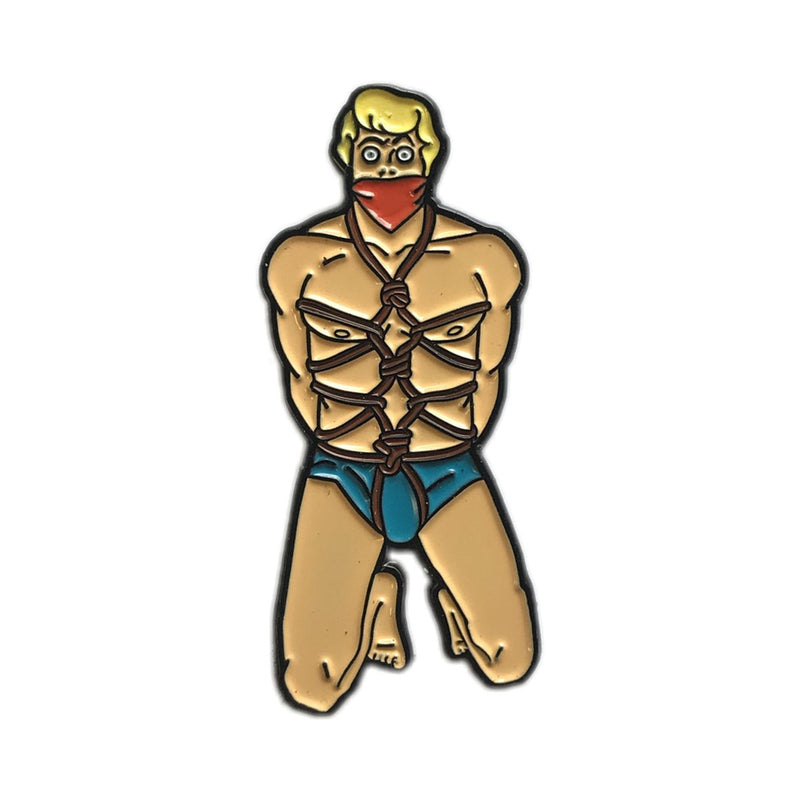Geeky & Kinky The Blonde Guy Enamel Pin – Multi-Color Soft Enamel Pin