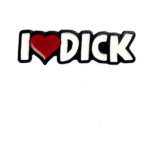 Geeky & Kinky I Heart Dick Enamel Pin - Multi-Color