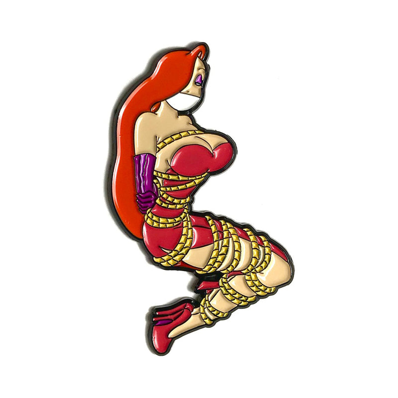 Geeky & Kinky Miss Jess Enamel Pin – Red