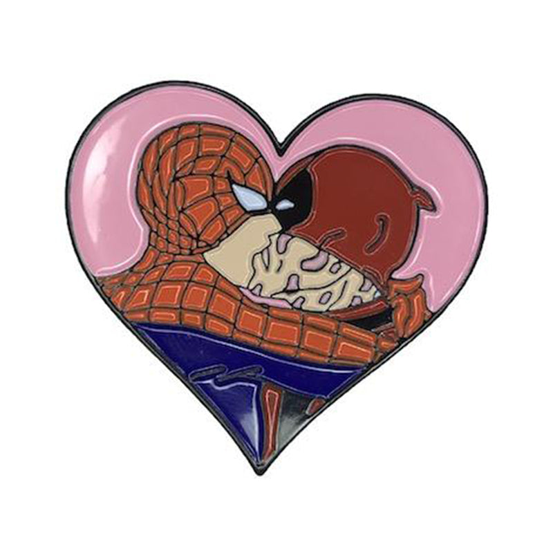 Geeky & Kinky Webhead Hearts Merc Enamel Pin - Multi-Color