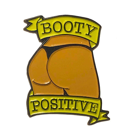 Geeky & Kinky Booty Positive Enamel Pin – Tan