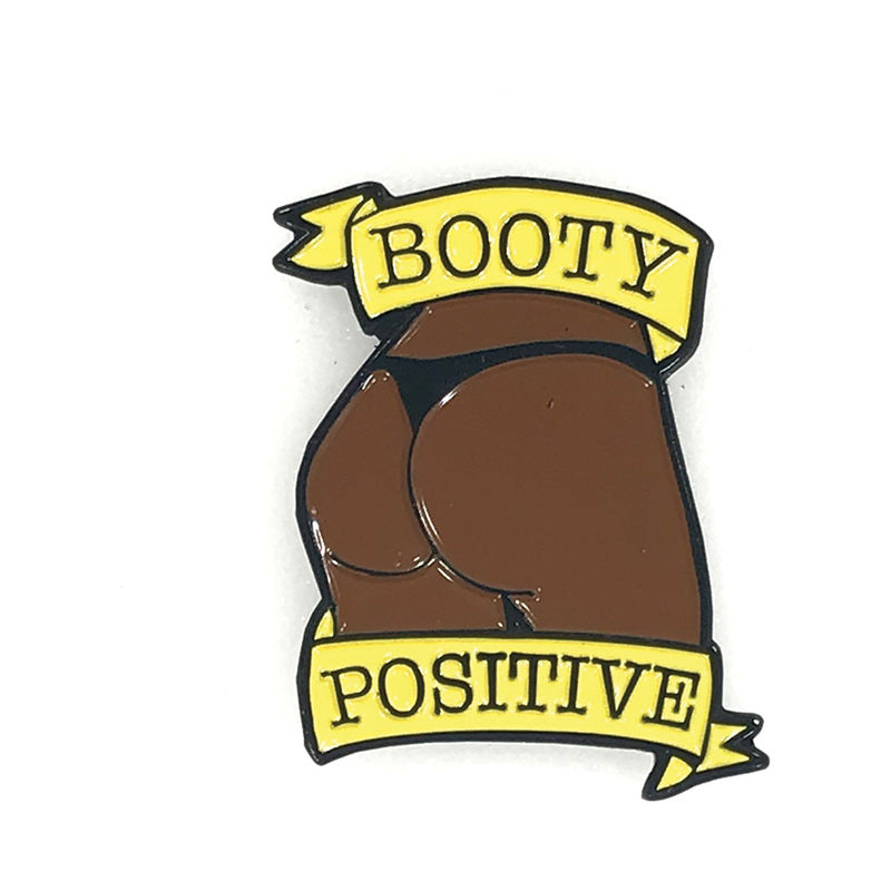 Geeky & Kinky Booty Positive Enamel Pin – Chocolate