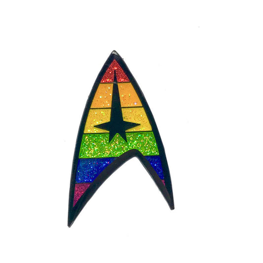 Geeky & Kinky Federation Pride Enamel Pin – Rainbow