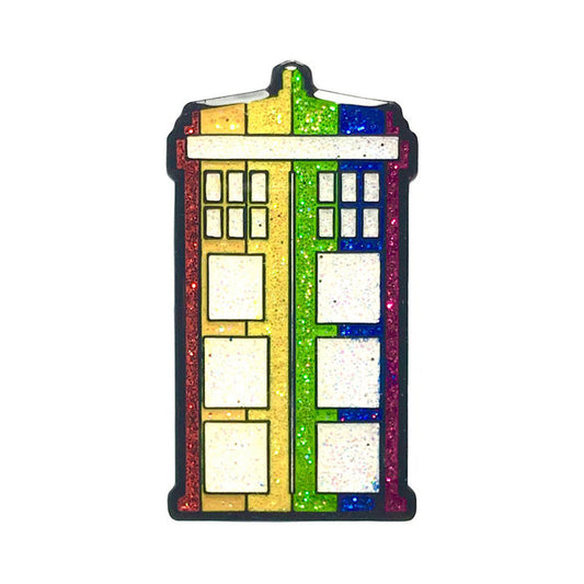 Geeky & Kinky Time Traveler Enamel Pin – Rainbow