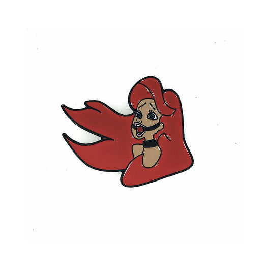 Geeky & Kinky Red Headed Mermaid Enamel Pin – Red