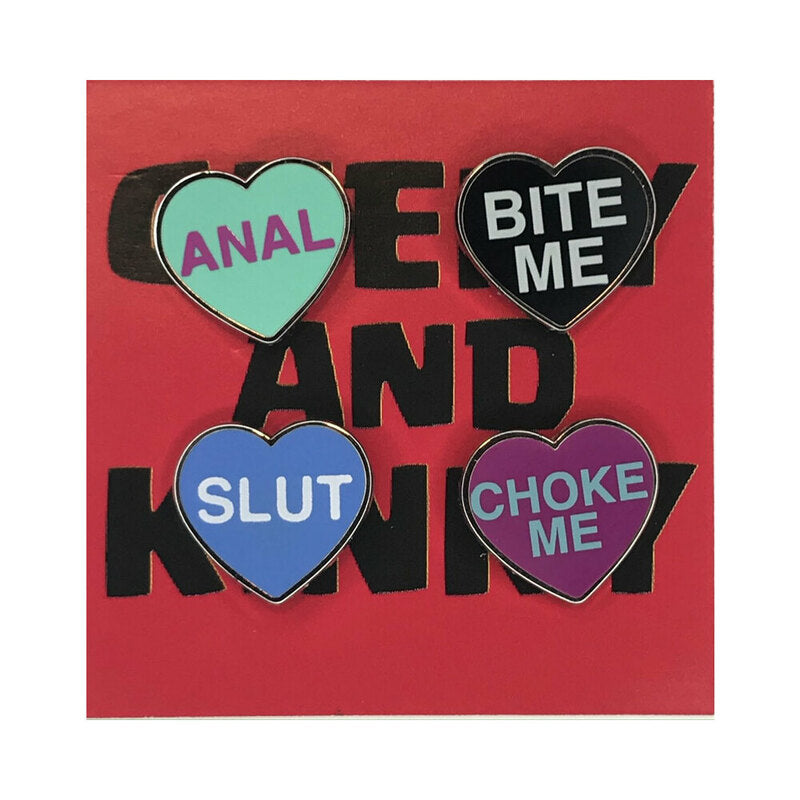 Geeky & Kinky Kinky Hearts Series 1 Enamel Pins – Multi-Color Heart Pins
