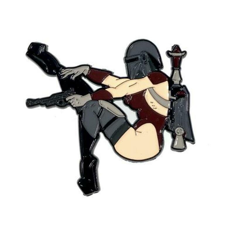Geeky & Kinky Lady Hunter Enamel Pin – Multi-Color