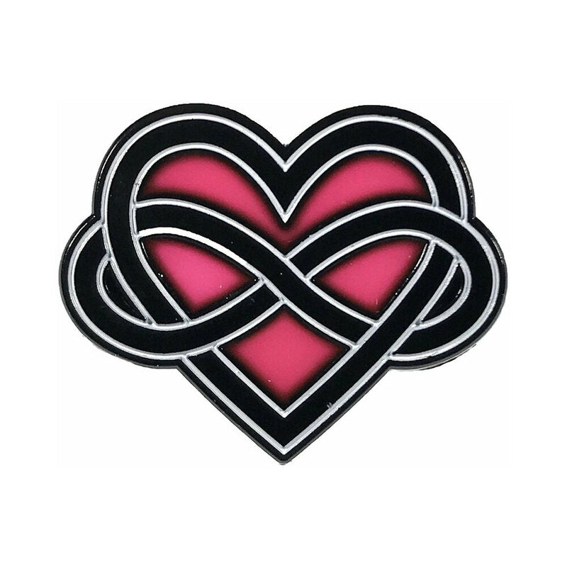 Geeky & Kinky Infinite Love Polyamory Symbol Enamel Pin - Multi-Color