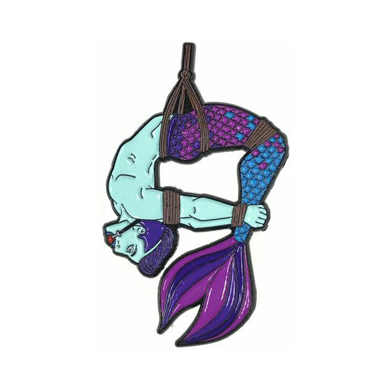Geeky & Kinky Merman Enamel Pin – Blue