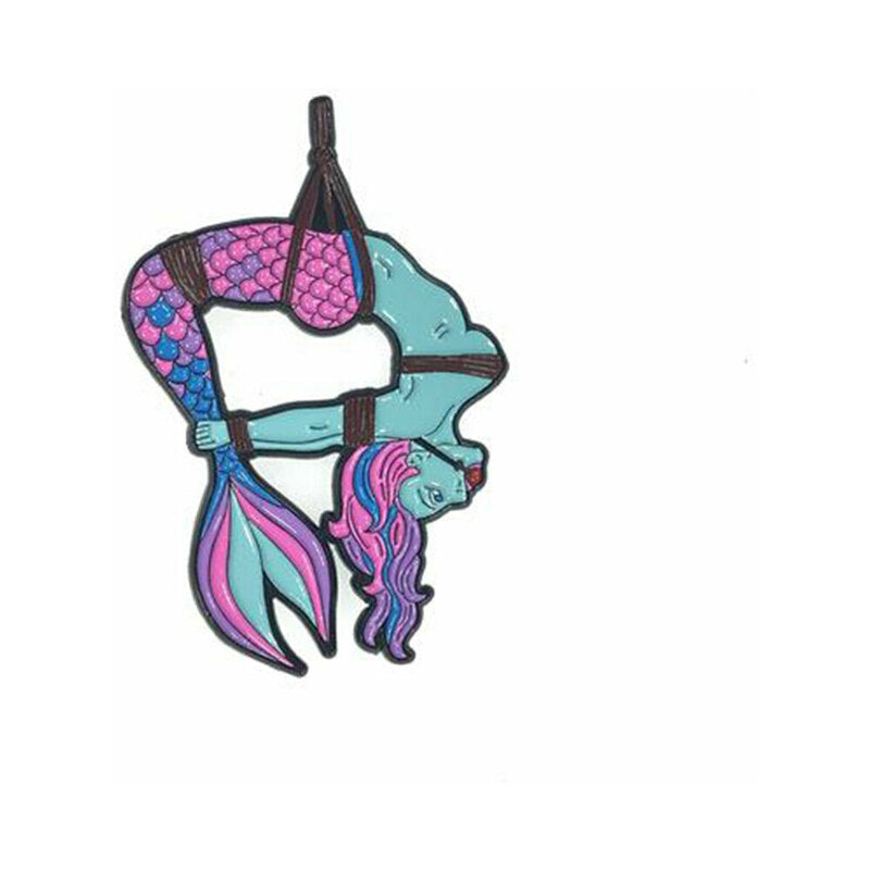 Geeky & Kinky Mermaid Enamel Pin – Blue