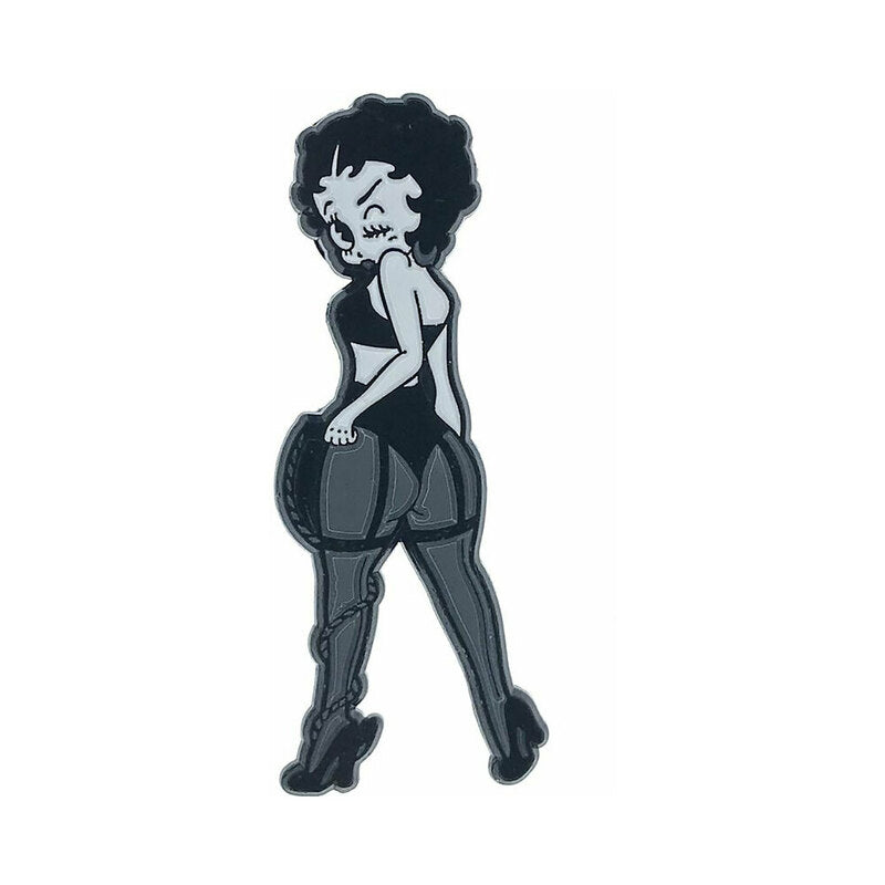 Geeky & Kinky Cartoon Mistress Enamel Pin – Black