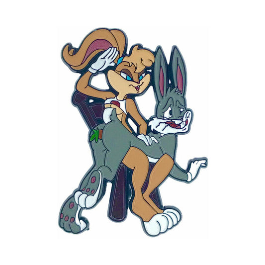 Geeky & Kinky Bad Bunny Enamel Pin – Multi-Color Soft Enamel Pin