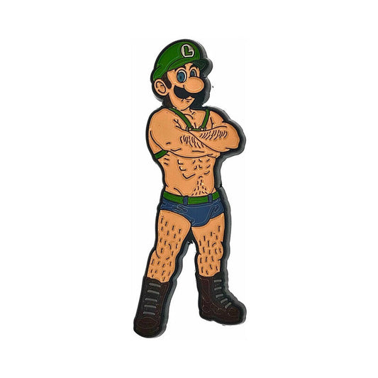 Geeky & Kinky Mustache Bro Enamel Pin – Tan/Light Brown/Mocha