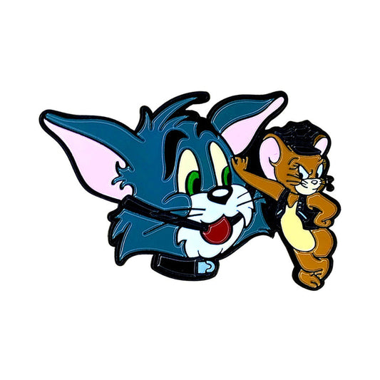 Geeky & Kinky Cat & Mouse Enamel Pin - Multi-Color