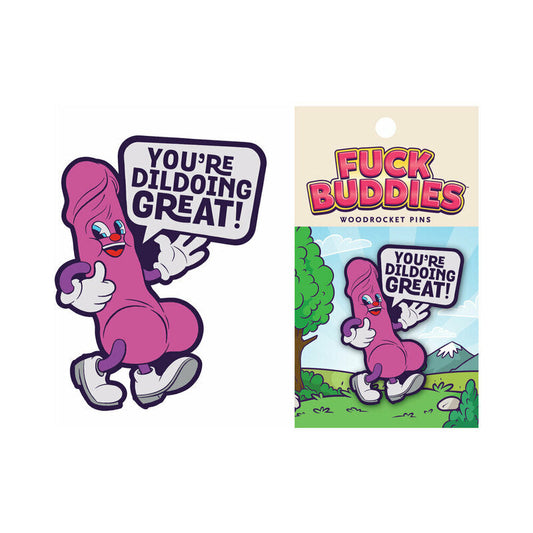 Wood Rocket Funny Soft Enamel Lapel Pin – Purple