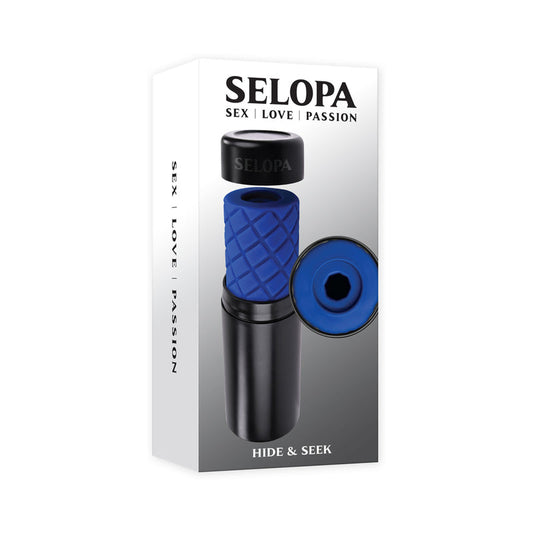 Selopa Hide & Seek Stroker – Blue – Soft and Stretchy Stroker