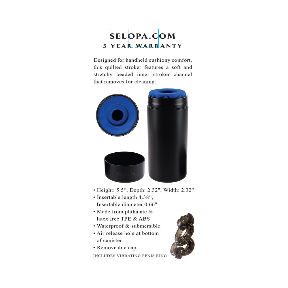 Selopa Hide & Seek Stroker – Blue – Soft and Stretchy Stroker