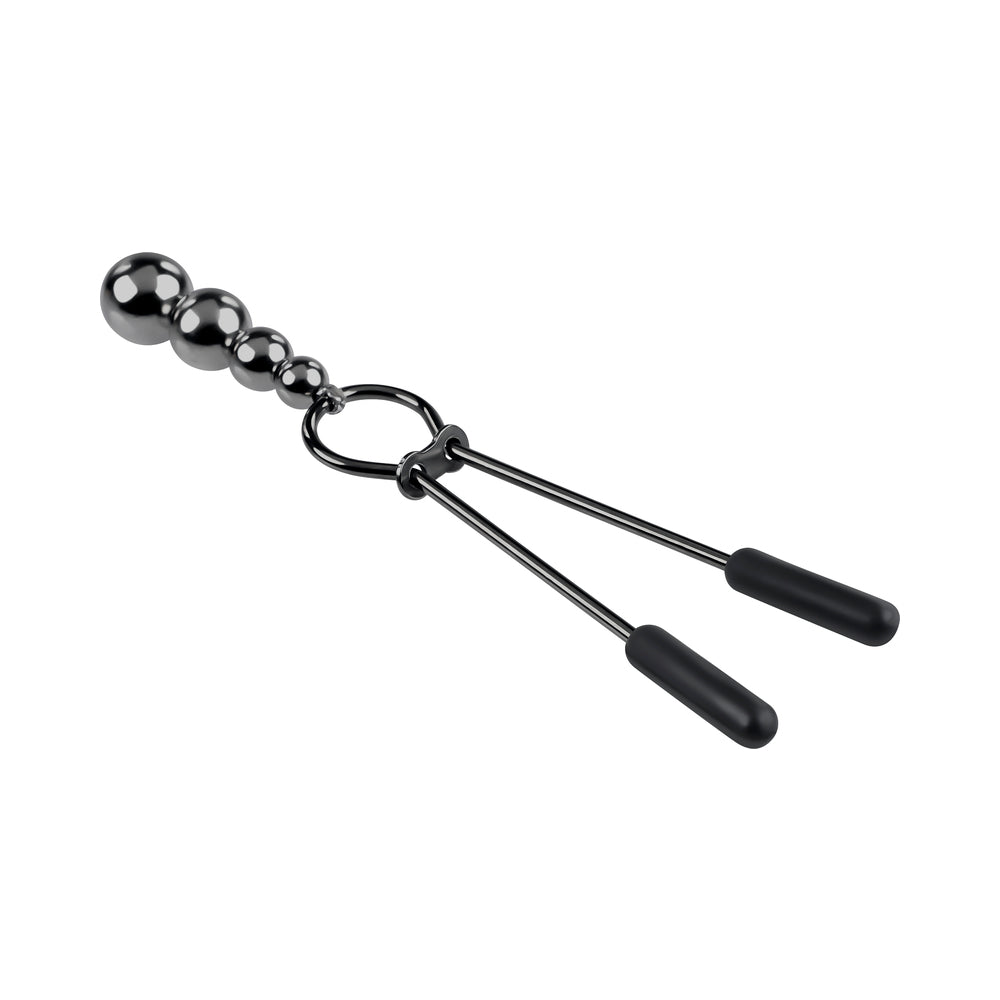 Selopa Beaded Nipple Clamps – Black Chrome – Stainless Steel