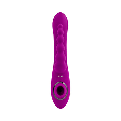 Evolved Fourgasm Rechargeable Triple Stim Vibe with Suction - Purple