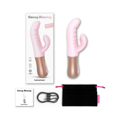 Love to Love Sassy Bunny Thrusting Rabbit - Dual Stimulation - Baby Pink