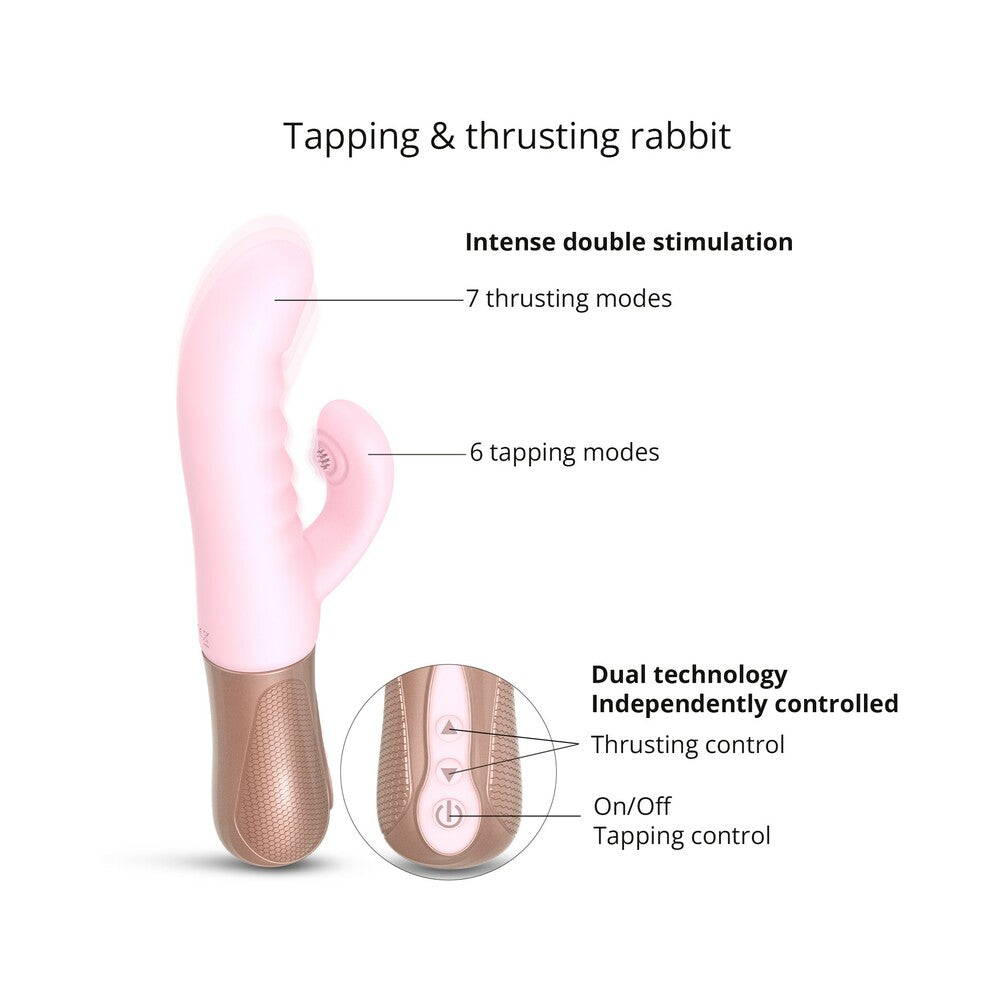 Love to Love Sassy Bunny Thrusting Rabbit - Dual Stimulation - Baby Pink