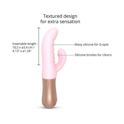 Love to Love Sassy Bunny Thrusting Rabbit - Dual Stimulation - Baby Pink