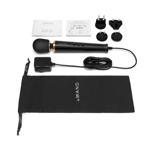 Le Wand Powerful Petite Plug-In Vibrating Massager – Black