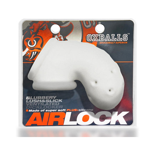 OxBalls Airlock Air-Lite Vented Chastity Cage - White Ice