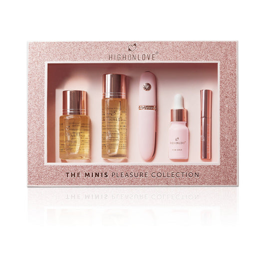 HighOnLove The Minis Pleasure Collection – Sensual Oil Set with Mini Wand – Multi-Color