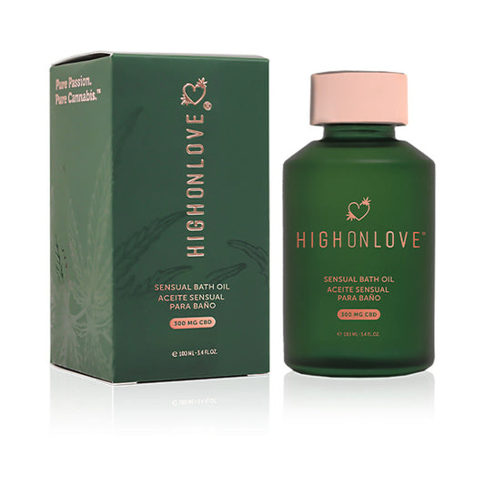 HighOnLove CBD Bath & Body Oil – 300 mg CBD – Clear