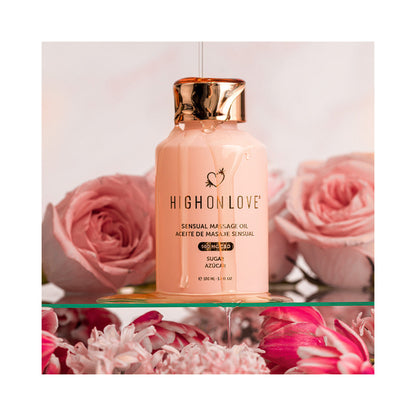 HighOnLove CBD Sensual Massage Oil – Sugar Scent – 3.4 Fl Oz