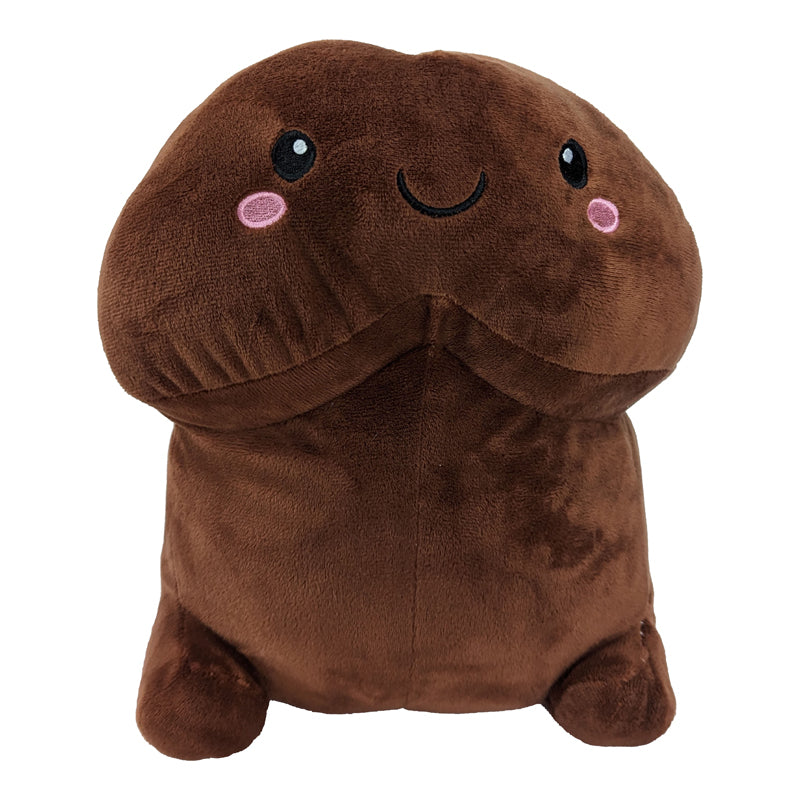 Shots Short Penis Stuffy Plush Toy - Brown