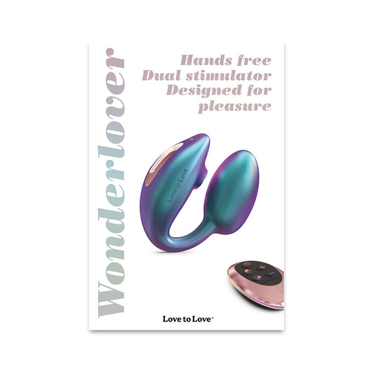 Love to Love Wonderlover with Remote Clitoral and G-Spot Stimulator – Iridescent Turquoise