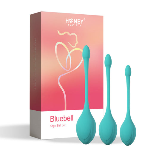 Honey Play Box Bluebell Floral Weighted Kegel Ball Set – Teal