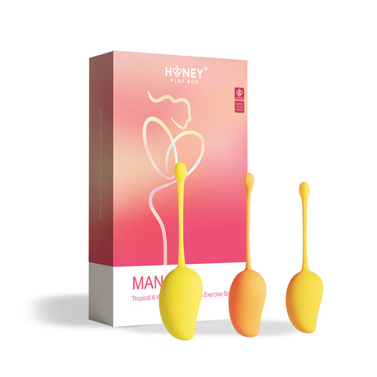 Honey Play Box Mango Tropical Weighted Kegel Ball 6-Piece Exercise Set - Assorted Colors
