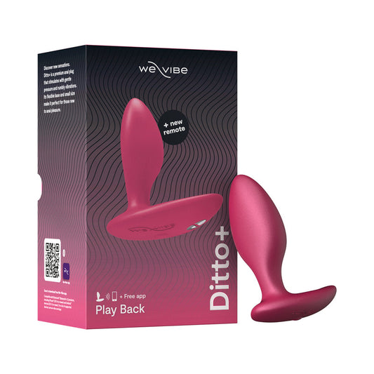 We-Vibe Ditto+ Rechargeable Silicone Vibrating Anal Plug - Cosmic Pink