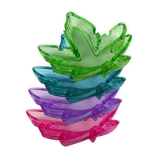 Kheper Games Pot Leaf Ashtray 4-Pack – Assorted Colors
