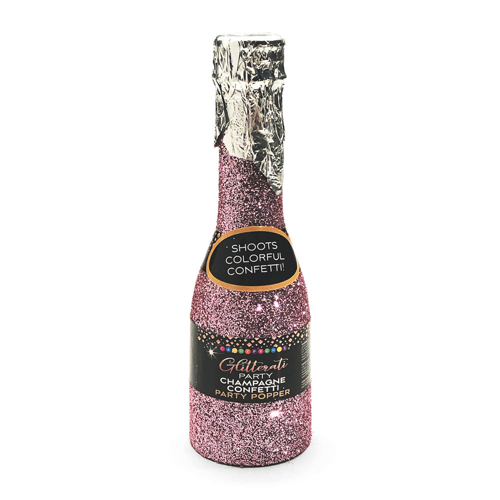 Little Genie Glitterati Champagne Popper – Rose Gold – Party Favor with Confetti