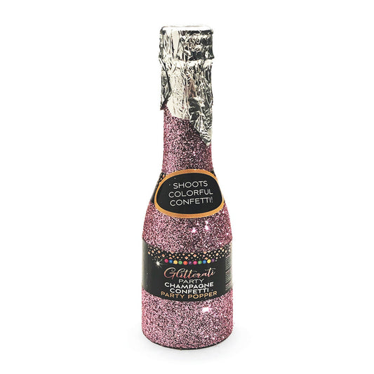 Little Genie Glitterati Champagne Popper – Rose Gold – Party Favor with Confetti