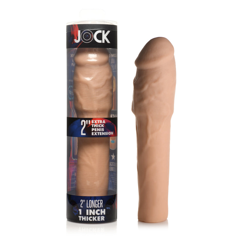 Jock Extra Thick Penis Extension Sleeve - 2 in. Length Increase - Vanilla