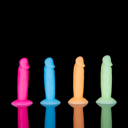 Addiction Silly Willy Glow-in-the-Dark Miniature Dildo – 3.3 in. – Pink