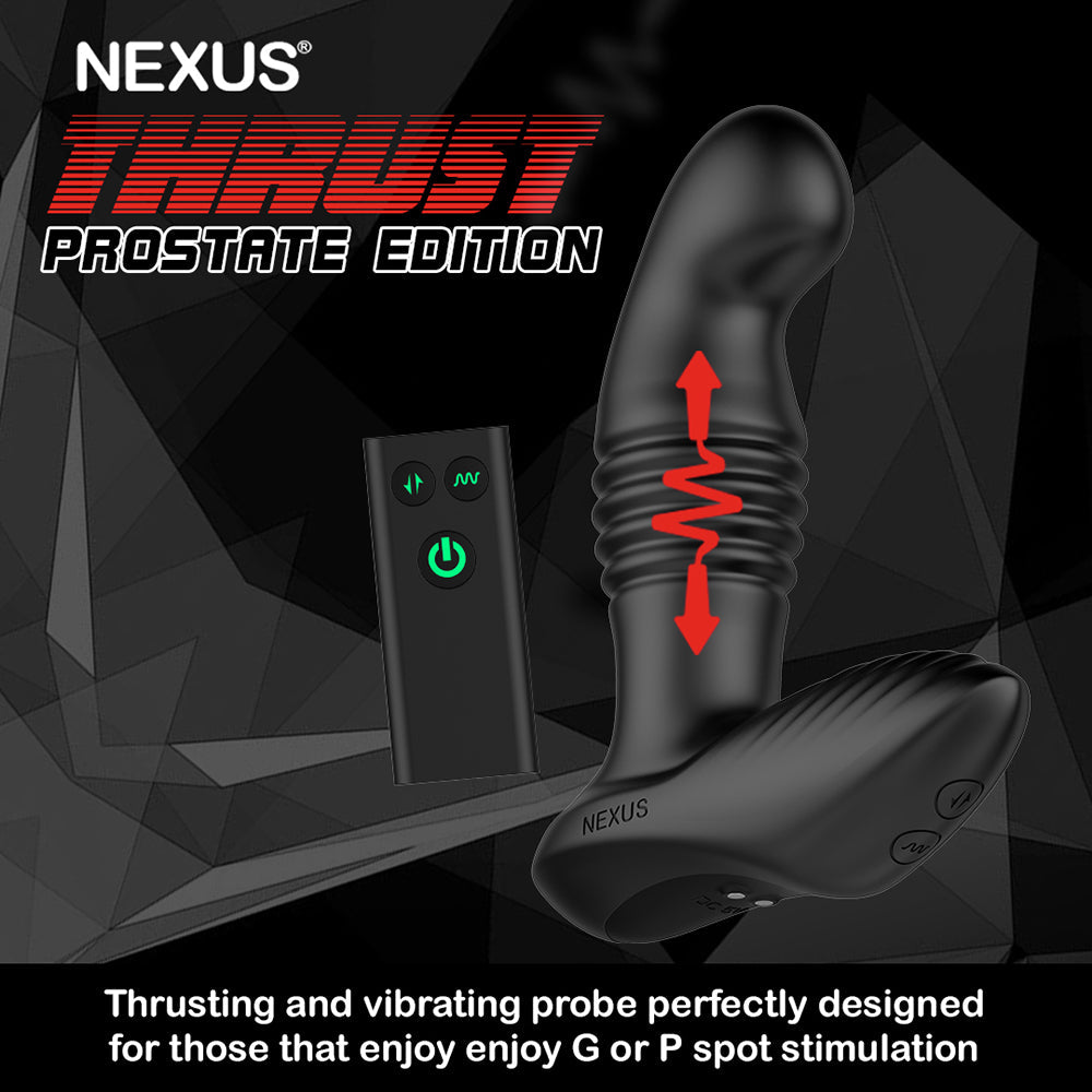 Nexus Thrust Prostate Edition Thrusting Vibrating Prostate and Perineum Massager - Black