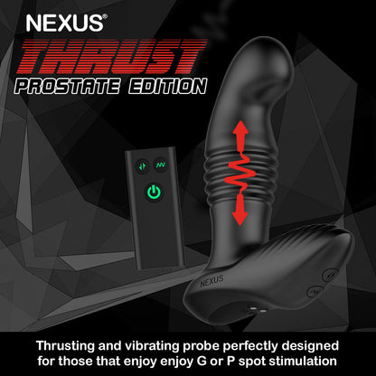 Nexus Thrust Prostate Edition Thrusting Vibrating Prostate and Perineum Massager - Black