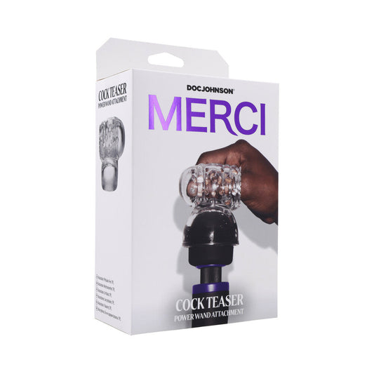 Merci Cock Teaser Wand Attachment – Clear Stroker Attachment for Power Wands
