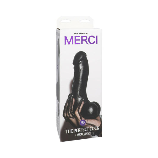 Doc Johnson Perfect Cock 10.5 in. Dildo with Removable Vac-U-Lock Suction Cup – Black